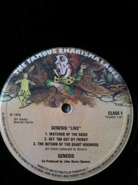 Genesis : Live (LP, Album, RE, Sma)