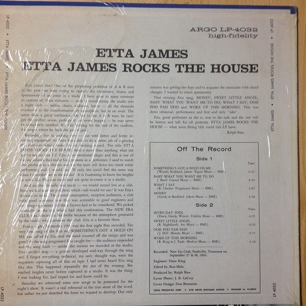 Etta James : Rocks The House (LP, Album, RE)