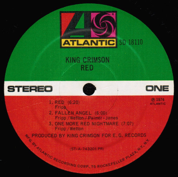 King Crimson : Red (LP, Album, PR )