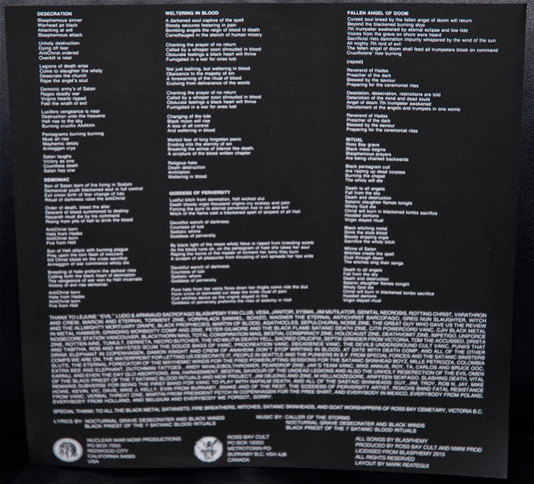 Blasphemy (2) : Fallen Angel Of Doom.... (LP, Album, RE, RP)