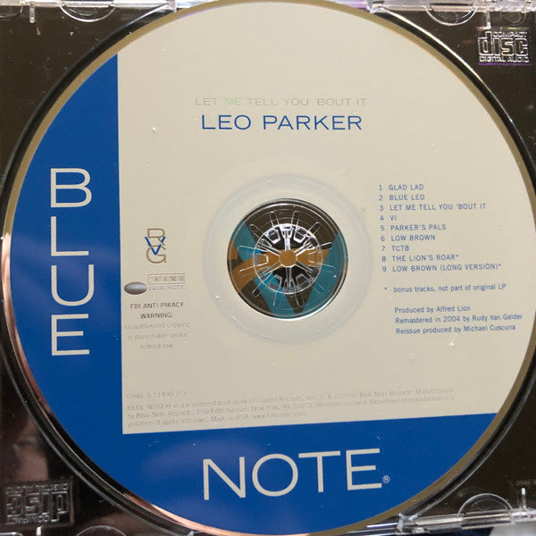Leo Parker : Let Me Tell You 'Bout It (CD, Album, RE, RM)