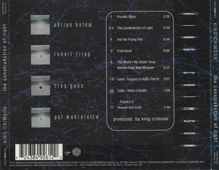 King Crimson : The ConstruKction Of Light (CD, Album)