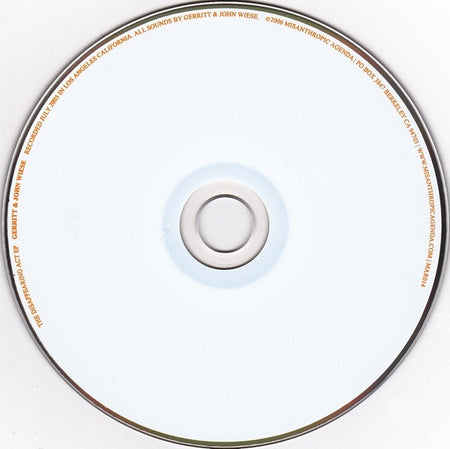 Gerritt* & John Wiese : The Disappearing Act EP (CD, EP)