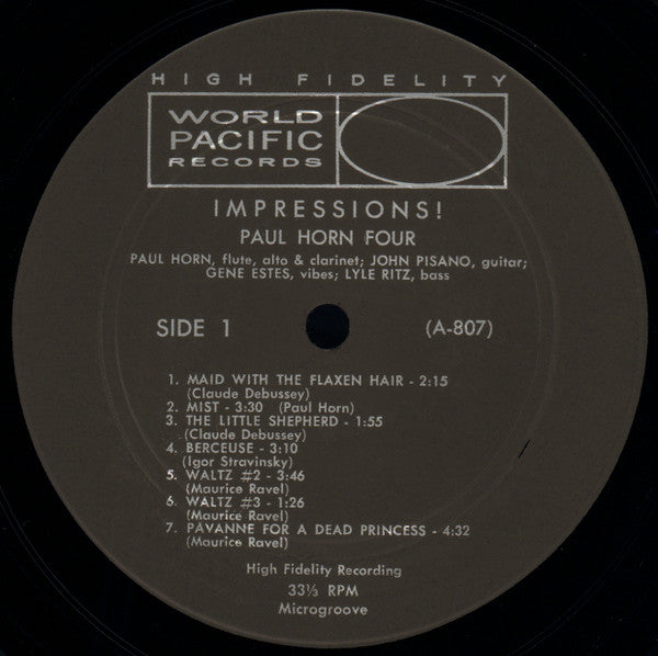 Paul Horn Four* : Impressions! (LP, Album)