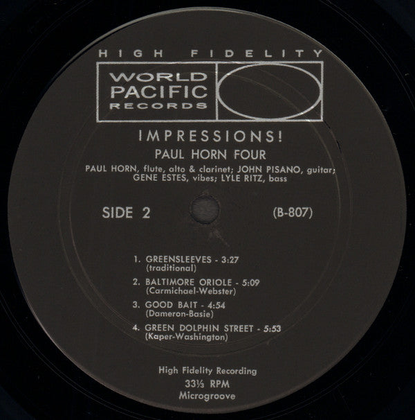 Paul Horn Four* : Impressions! (LP, Album)