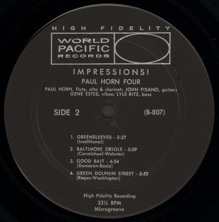 Paul Horn Four* : Impressions! (LP, Album)