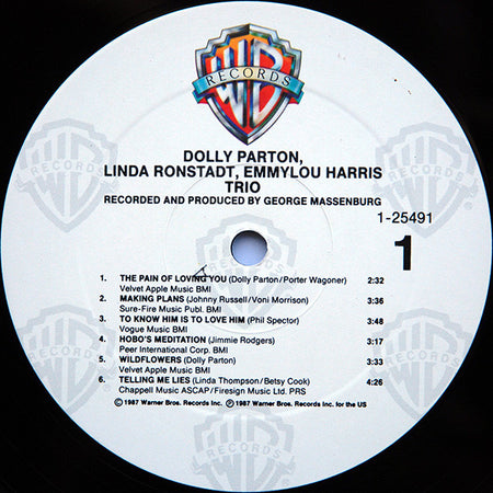 Dolly Parton, Linda Ronstadt & Emmylou Harris : Trio (LP, Album, All)
