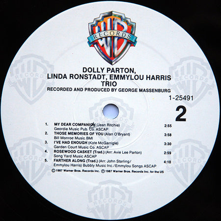 Dolly Parton, Linda Ronstadt & Emmylou Harris : Trio (LP, Album, All)