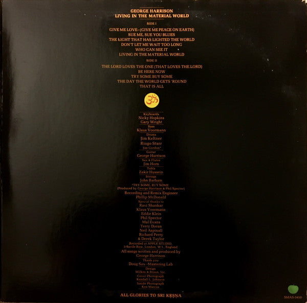 George Harrison : Living In The Material World (LP, Album, Jac)