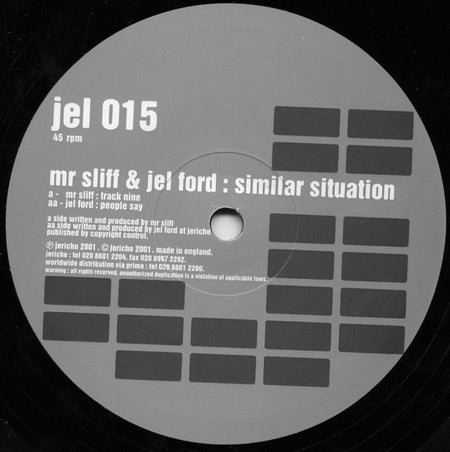 Mr. Sliff & Jel Ford : Similar Situation (12")