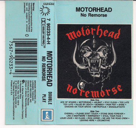 Motörhead : No Remorse (Cass, Comp, Dol)