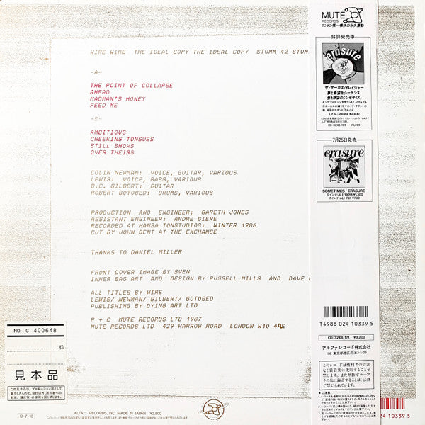 Wire : The Ideal Copy (LP, Album, Promo)