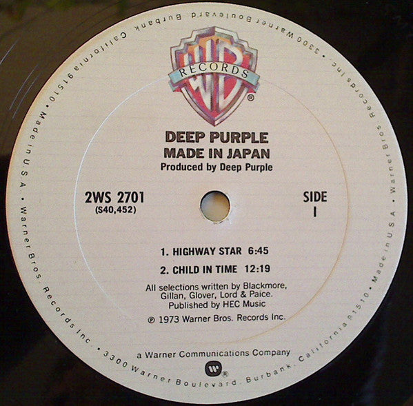 Deep Purple : Made In Japan (2xLP, Album, Club, RE, Gat)