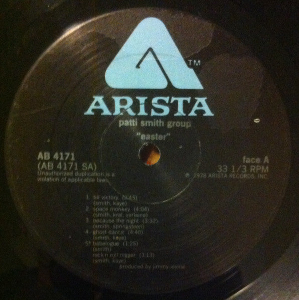 Patti Smith Group : Easter (LP, Album, Ric)