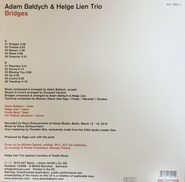 Adam Bałdych, Helge Lien Trio : Bridges (LP, Album)