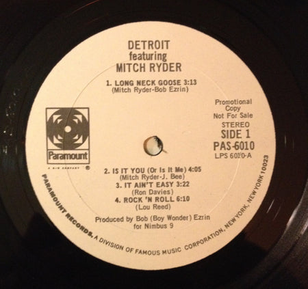 Detroit (2) : Detroit (LP, Album, Promo)