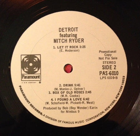 Detroit (2) : Detroit (LP, Album, Promo)