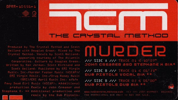 The Crystal Method : Murder (12", Promo)