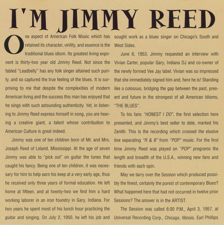 Jimmy Reed : I'm Jimmy Reed (CD, Album, RE)