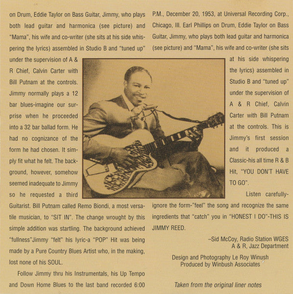 Jimmy Reed : I'm Jimmy Reed (CD, Album, RE)