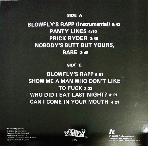 Blowfly : Blowfly's Party (LP, Album, RE, Ora)