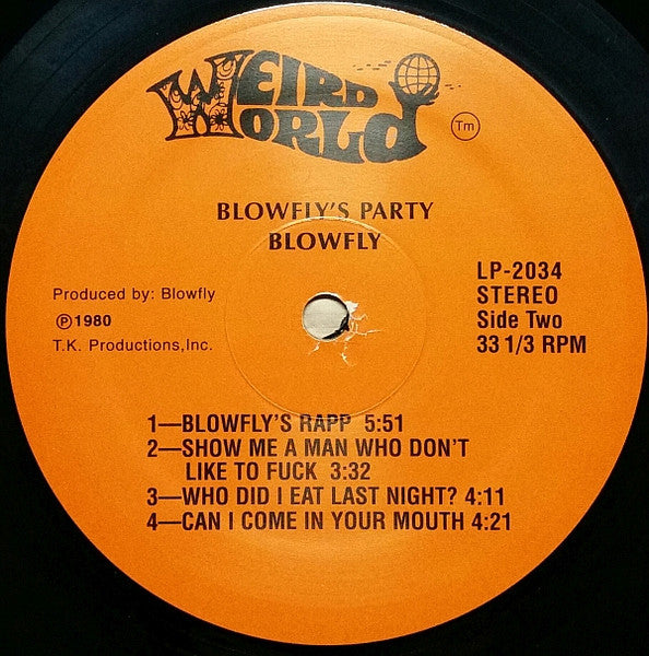 Blowfly : Blowfly's Party (LP, Album, RE, Ora)