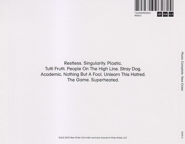 New Order : Music Complete (CD, Album)