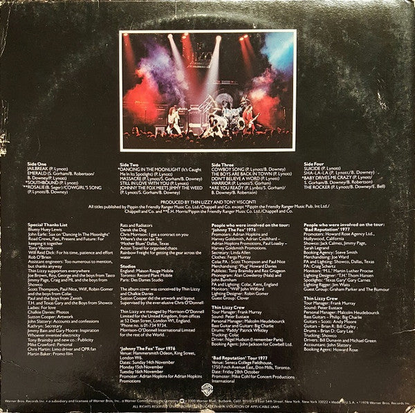 Thin Lizzy : Live And Dangerous (2xLP, Album, Jac)