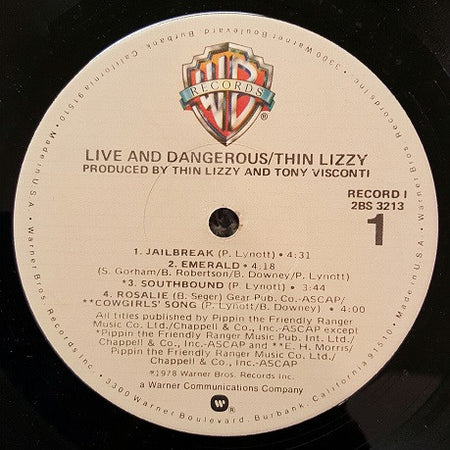 Thin Lizzy : Live And Dangerous (2xLP, Album, Jac)