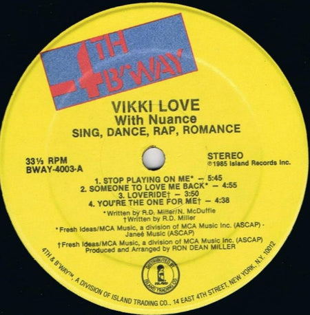Vikki Love With Nuance : Sing, Dance, Rap, Romance (LP, Album)