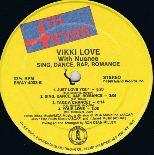 Vikki Love With Nuance : Sing, Dance, Rap, Romance (LP, Album)