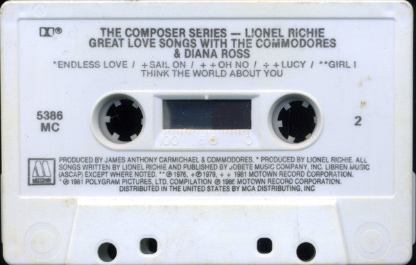Lionel Richie : Great Love Songs With The Commodores & Diana Ross (Cass, Comp)