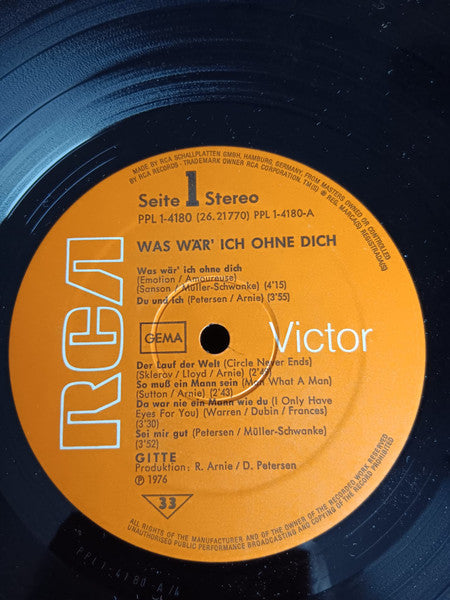 Gitte Hænning : Was Wär' Ich Ohne Dich (LP, Album)