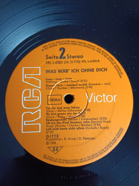 Gitte Hænning : Was Wär' Ich Ohne Dich (LP, Album)