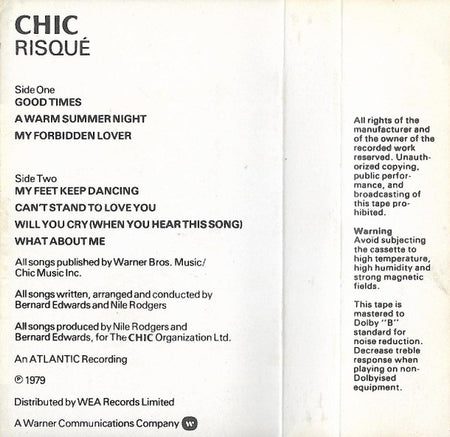 Chic : Risqué (Cass, Album)