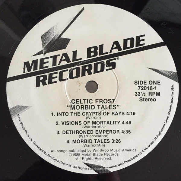 Celtic Frost : Morbid Tales (LP, Album, RP)