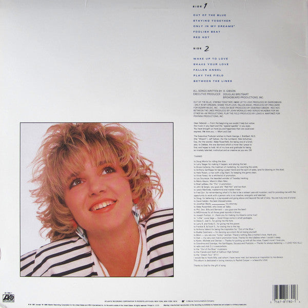 Debbie Gibson : Out Of The Blue (LP, Album, SP)