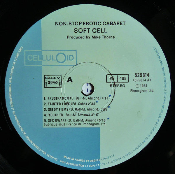 Soft Cell : Non-Stop Erotic Cabaret (LP, Album, RP)