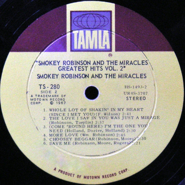 The Miracles : Greatest Hits Vol. 2 (LP, Comp)