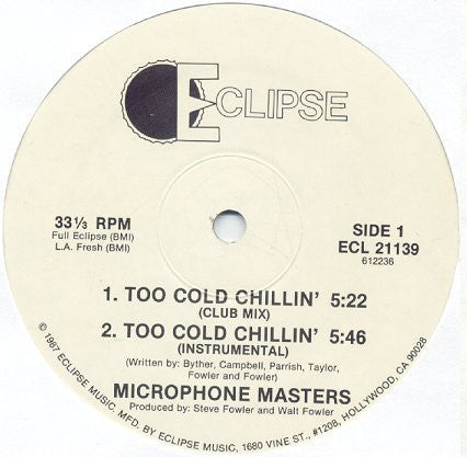 Microphone Masters : Too Cold Chillin' / Francine (12")