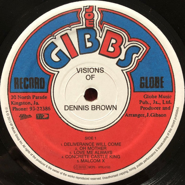 Dennis Brown : Visions Of Dennis Brown (LP, Album, RE)