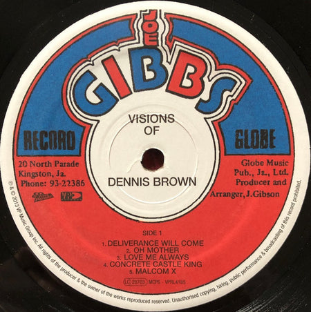 Dennis Brown : Visions Of Dennis Brown (LP, Album, RE)