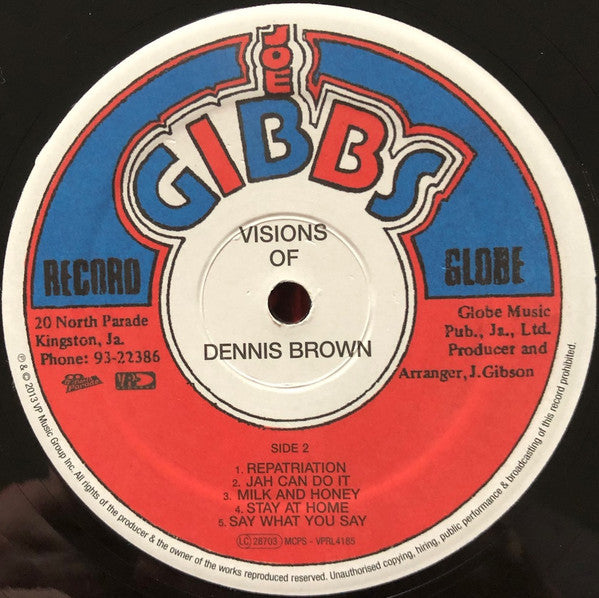 Dennis Brown : Visions Of Dennis Brown (LP, Album, RE)