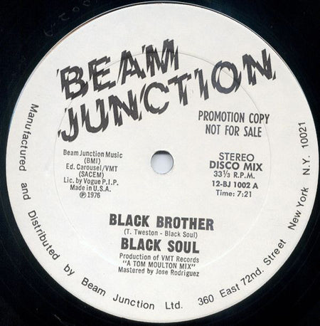 Black Soul (2) : Black Brother (12", Promo)