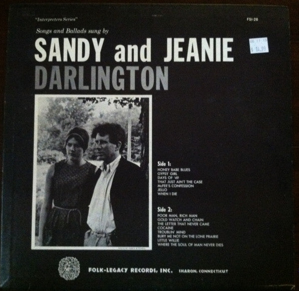 Sandy And Jeanie : Songs And Ballads Sung By Sandy And Jeanie Darlington (LP, Album)