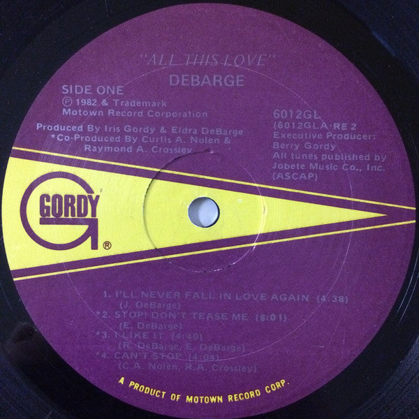 DeBarge : All This Love (LP, Album, RP, RE-)