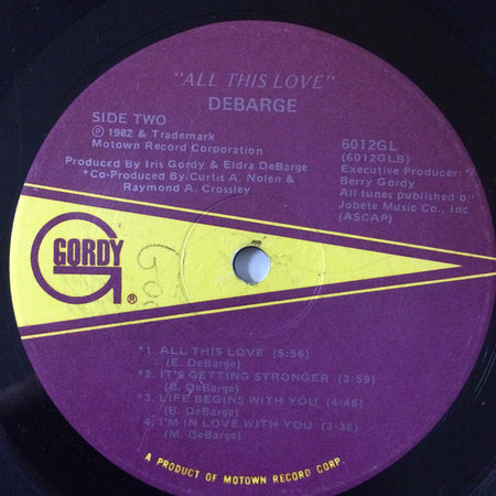 DeBarge : All This Love (LP, Album, RP, RE-)