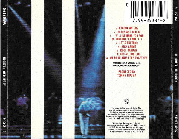 Al Jarreau : In London (CD, Album)