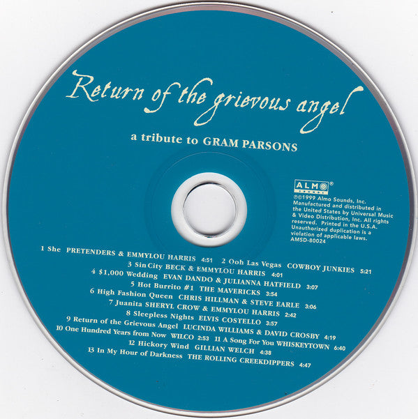 Various : Return Of The Grievous Angel / A Tribute To Gram Parsons (CD, Album)