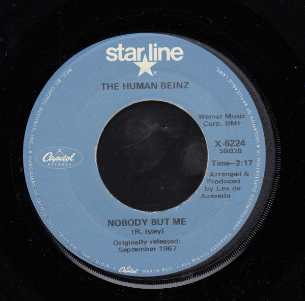 The Human Beinz / People (4) : Nobody But Me / I Love You (7", RE)